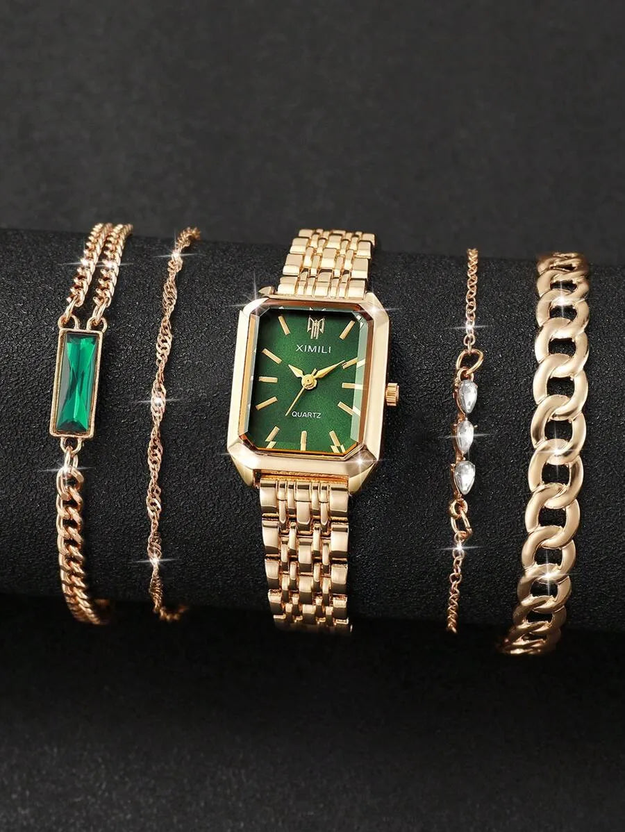 Old Money Watch & Bracelet Set | 5-Piece