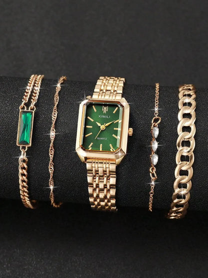 Old Money Watch & Bracelet Set | 5-Piece