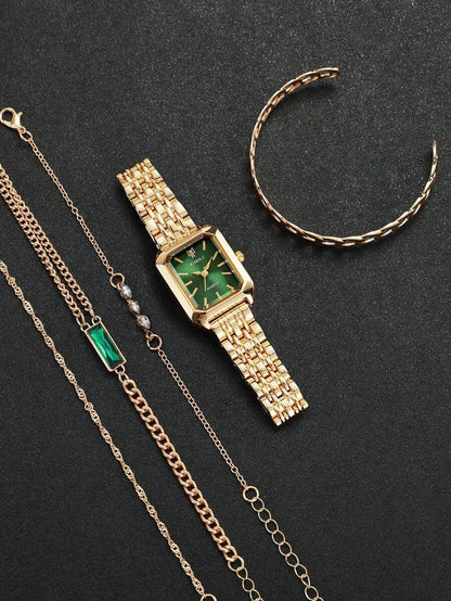 Old Money Watch & Bracelet Set | 5-Piece