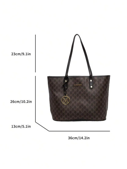 Large Capacity Letter Print Tote Bag
